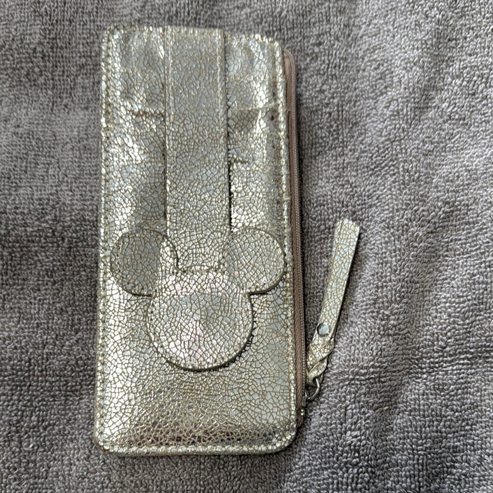 Disney Silver Wallet with Mickey Mouse Design